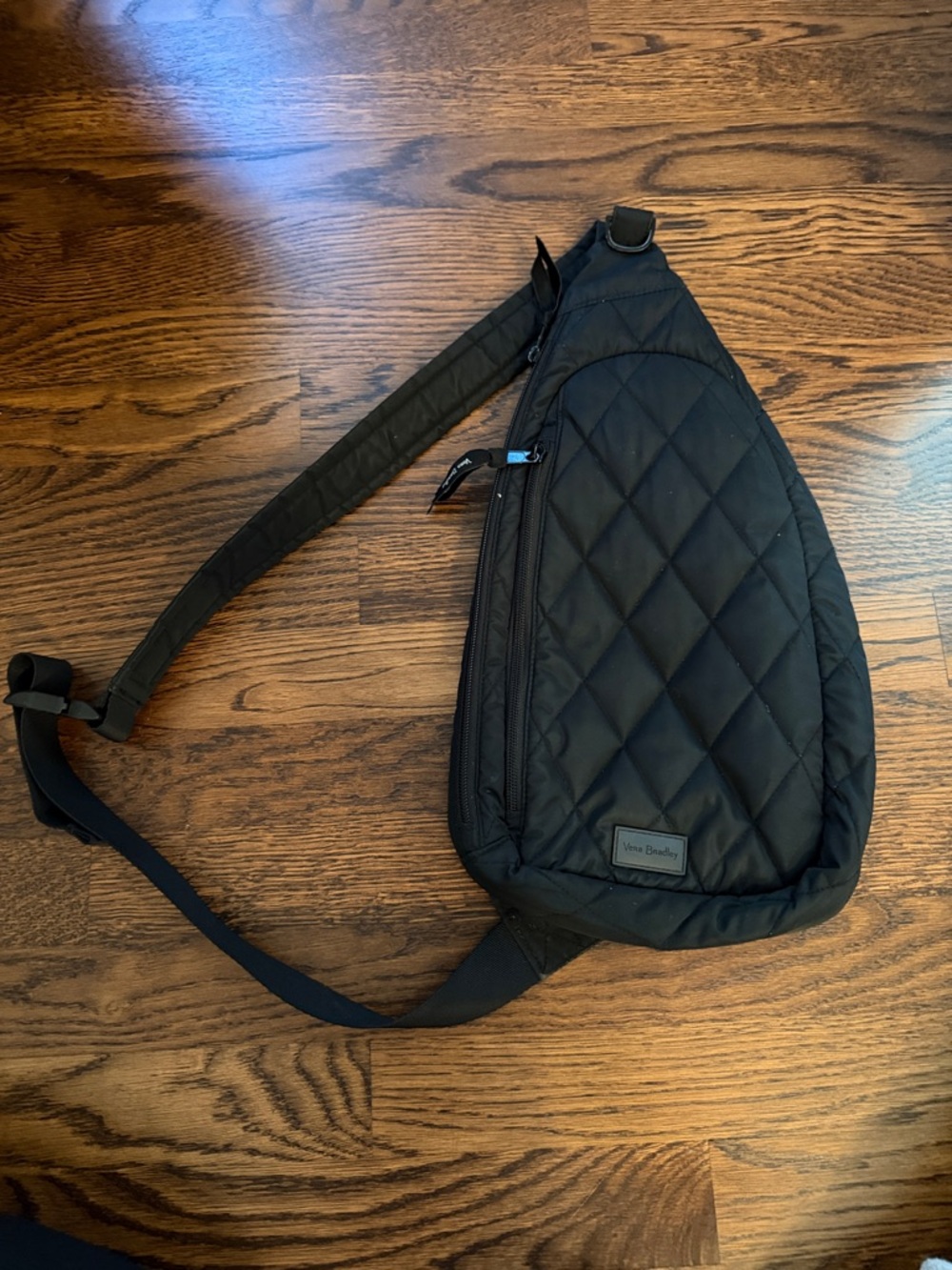 Vera Bradley Black Quilted Sling Belt Bag